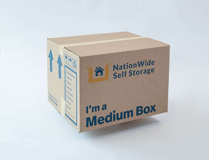 2 cube medium box from NationWide Self Storage
